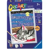 Ravensburger schilderen op nummer Dreaming Cats met glitter