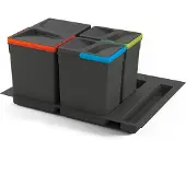Emuca Set Containers Met Recyclebasis Voor Keukenlade
