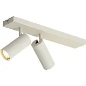 QAZQA Moderne plafondspot beige 2-lichts verstelbaar - Renna