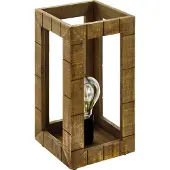 Eglo 43016 Takhira Tafellamp Staal Zwart/Bruin Hout - 1 x E27