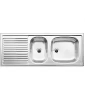 BLANCO Top EZS Inbouwspoeltafel - 110x43.5cm - dikte 0.8mm - bevestigingsclips omkeerbaar - RVS 500847