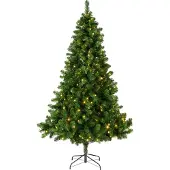 Everlands Kunstkerstboom Imperial Pine180cm+LEDverlicht Groen groen PVC