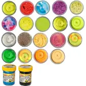 Berkley PowerBait Natural Glitter Trout Dough | 50g Garlic Fluo Orange