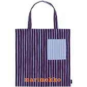 Marimekko Piccolo stoffen tas Paars, met zak, 43x44