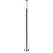 V-TAC buitenlamp voor paal, model VT-838, IP44, E27, met PIR-sensor, roestvrij staal, 1100mm, artikelnummer VT-8967, afwerking: geborsteld