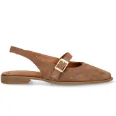 No Stress Bruine suède slingbacks | Maat 38