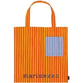 Marimekko Piccolo stoffen tas Oranje, met zak, 43x44