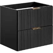 AC-DÉCO Adele Black FSC onderkast met ribbelfront 60cm zwart mat