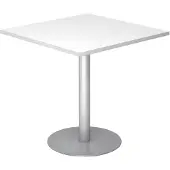 Hjh OFFICE PRO BISTRO F88Q S - Systeem conferentietafel Wit 80 x 80 Zilver