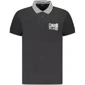 Roberto Cavalli Gestreepte Kraag Zwart Poloshirt