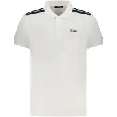 Roberto Cavalli Levendige Bloemenlogo Off White Poloshirt