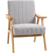 HOMCOM HOMdotCOM oorfauteuil, gestoffeerde stoel met armleuningen, fauteuil, fauteuil