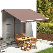 Prolenta Maison Exclusive - Vervangmateriaal voor zonnescherm, bruin, 400x300 cm, polyester