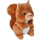 Wild republic knuffel eekhoorn junior 18 cm pluche oranje
