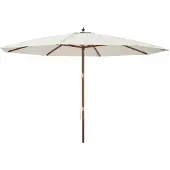 Syfax Parasol met houten paal 400x273 cm zandkleurig