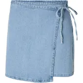 Pieces Rok 'PCFLora' blauw denim