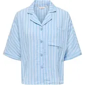 ONLY Blouse 'ONLTHYRA' lichtblauw / wit