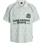Jack & Jones Shirt 'JCOBreeze Football' beige / pastelgroen / zwart
