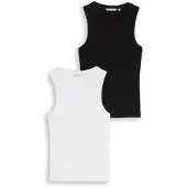Tom Tailor DENIM Top zwart / wit