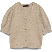 Vero Moda Gebreid vest 'VMDOFFY' beige gemêleerd
