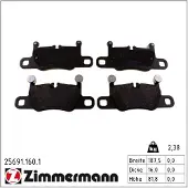 ZIMMERMANN 25691.160.1 Remblokken