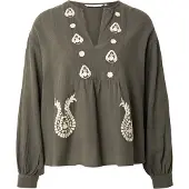 ONLY Blouse 'ONLMoon' crème / olijfgroen