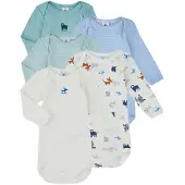 Petit Bateau Kinder bodies 5 BODIES US ML kind 3 maanden