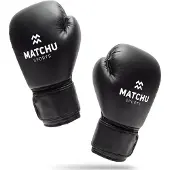 Matchu Sports Bokshandschoenen 14 oz - 2 Stuks - Zwart - Sterk kunstleer