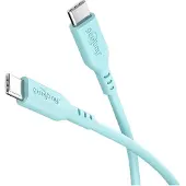 Goobay USB-C siliconen kabel | USB2.0 | PD 60W | turquoise | 1,5 meter