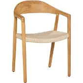 Suns Pemba dining tuinstoel teak/rotan natuurlijk 2 stuks