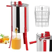 ACXIN Handmatige Honingcentrifuge 2 Ramen Ø 39cm RVS Tangentiële Extractie Deksel