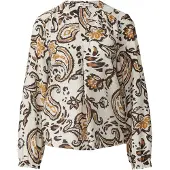 s.Oliver Blouse crème / chocoladebruin / cognac