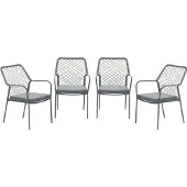 Garden Impressions Dido tuinstoelen set van 4 mos rope