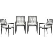Garden Impressions Florance tuinstoelen set van 4 stapelbaar