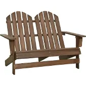 Syfax Tuinstoel 2-zits Adirondack massief vurenhout bruin