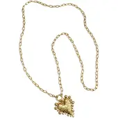 Yehwang Gelaagde ketting met chunky hart charm