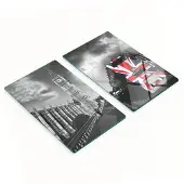 Tulup Decoratieve glazen serveerplanken met Big Ben-busmotief, 2x30x52 cm