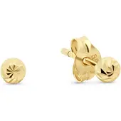 New Bling 9NBG-1039 – Gouden Oorbellen Dames – Oorknopjes Bolletjes – 14K Goud – 3 mm