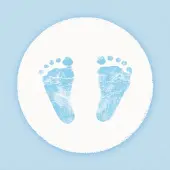 Ambiente Servetten Baby Voetjes Jongen 25 cm 20 Stuks