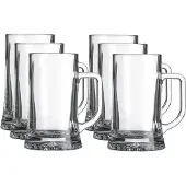 Royal Leerdam Bierglazen/Bierpullen Maxim - 12x stuks - 520 ml - Bierfeest - Oktoberfest - Met oor