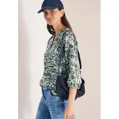 Cecil Dames 3/4-mouwen blouse met patchworkprint - Groen - L