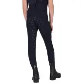 QHP Paardrijbroek Aubree Full Grip Kids Donkerblauw - XS