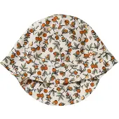 Salted Stories zonnehoedje offwhite/oranje Wit Meisjes Polyester All over print - maat 74/80