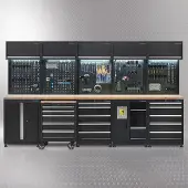 Datona Werkplaatsinrichting PREMIUM met eiken werkblad 340 cm breed