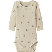 Name it Body l/ä - Rib - NbmFoapple - Mandelmilch - - 1 Jahr (80) - Body L/Ä