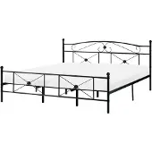 Beliani RODEZ - Tweepersoonsbed - Zwart - 180 x 200 cm - Metaal