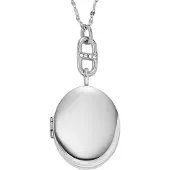 Fossil Halsketting, Medaillon Collectie, (Roestvrij staal, 40 - 45 cm)