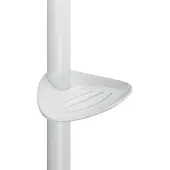 Delabie zeephouder, verschuifbaar, Be-Line, wit, voor douchestang D35
