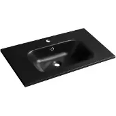 Sapho Sidra Kunstmarmeren wastafel 81x46cm, mat zwart
