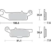 Moto-Master Yamaha 095911 Gesinterde Remblokken